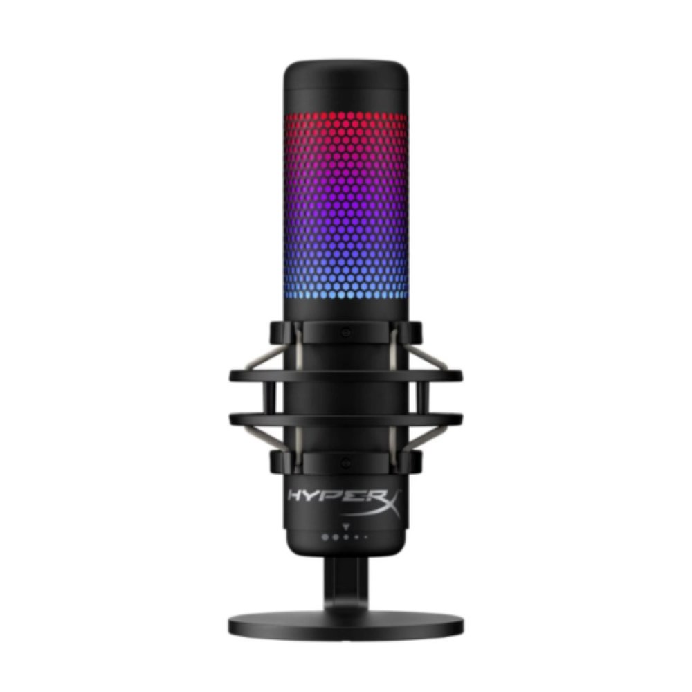 HyperX QuadCast S RGB LED USB 4 polar pattern Microphone - Black - Display Item